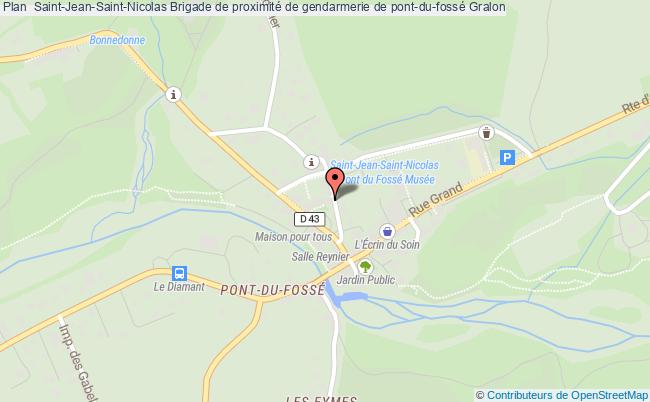 plan Brigade De Proximité De Gendarmerie De Pont-du-fossé ST JEAN ST NICOLAS