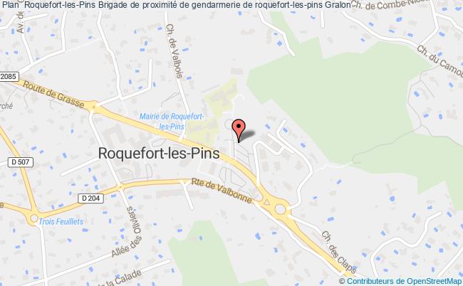 plan Brigade De Proximité De Gendarmerie De Roquefort-les-pins ROQUEFORT LES PINS