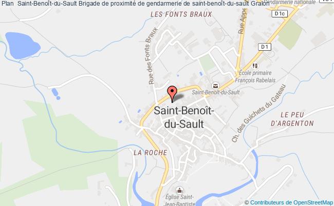plan Brigade De Proximité De Gendarmerie De Saint-benoît-du-sault ST BENOIT DU SAULT