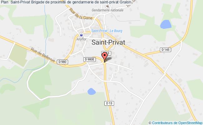 plan Brigade De Proximité De Gendarmerie De Saint-privat ST PRIVAT