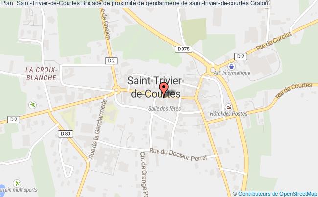 plan Brigade De Proximité De Gendarmerie De Saint-trivier-de-courtes ST TRIVIER DE COURTES