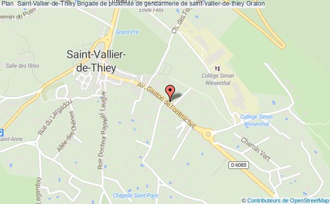 plan Brigade De Proximité De Gendarmerie De Saint-vallier-de-thiey ST VALLIER DE THIEY