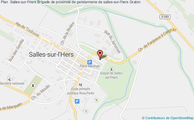 plan Brigade De Proximité De Gendarmerie De Salles-sur-l'hers SALLES SUR L HERS