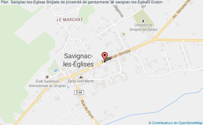 plan Brigade De Proximité De Gendarmerie De Savignac-les-Églises SAVIGNAC LES EGLISES