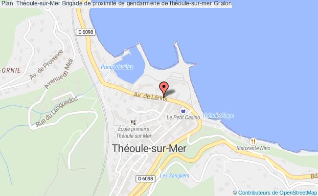 plan Brigade De Proximité De Gendarmerie De Théoule-sur-mer THEOULE SUR MER