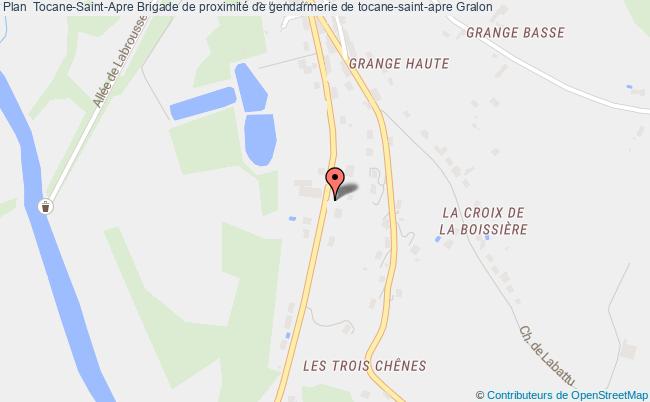 plan Brigade De Proximité De Gendarmerie De Tocane-saint-apre TOCANE ST APRE