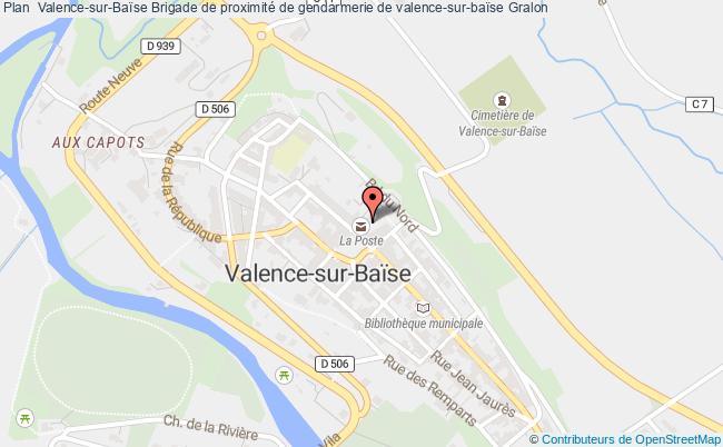 plan Brigade De Proximité De Gendarmerie De Valence-sur-baïse VALENCE SUR BAISE