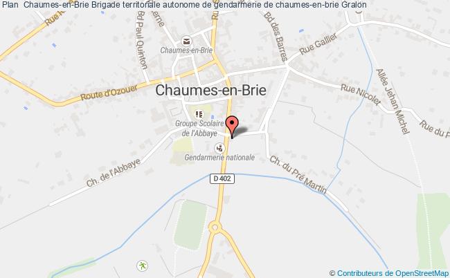 plan Brigade Territoriale Autonome De Gendarmerie De Chaumes-en-brie CHAUMES EN BRIE