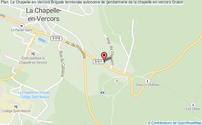 plan Brigade Territoriale Autonome De Gendarmerie De La Chapelle-en-vercors LA CHAPELLE EN VERCORS
