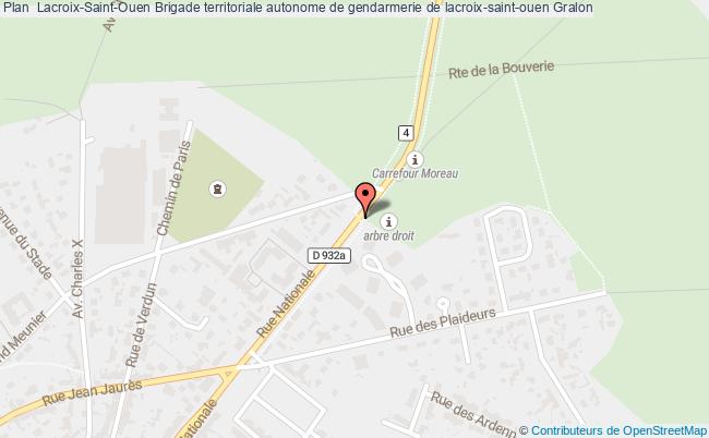 plan Brigade Territoriale Autonome De Gendarmerie De Lacroix-saint-ouen LACROIX ST OUEN