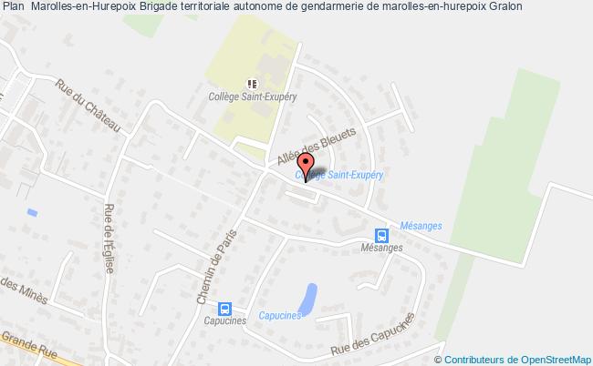 plan Brigade Territoriale Autonome De Gendarmerie De Marolles-en-hurepoix MAROLLES EN HUREPOIX