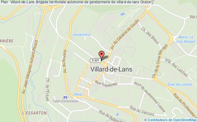 plan Brigade Territoriale Autonome De Gendarmerie De Villard-de-lans VILLARD DE LANS