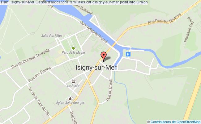 plan Caisse D'allocations Familiales Caf D'isigny-sur-mer Point Info ISIGNY SUR MER
