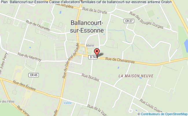 plan Caisse D'allocations Familiales Caf De Ballancourt-sur-essonnes Antenne BALLANCOURT SUR ESSONNE