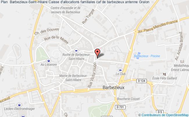 plan Caisse D'allocations Familiales Caf De Barbezieux Antenne BARBEZIEUX SAINT HILAIRE