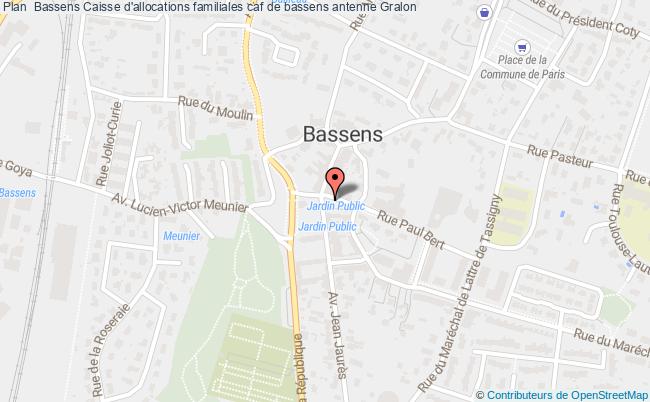 plan Caisse D'allocations Familiales Caf De Bassens Antenne BASSENS