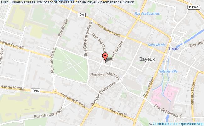 plan Caisse D'allocations Familiales Caf De Bayeux Permanence BAYEUX