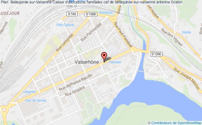 plan Caisse D'allocations Familiales Caf De Bellegarde-sur-valserine Antenne BELLEGARDE SUR VALSERINE