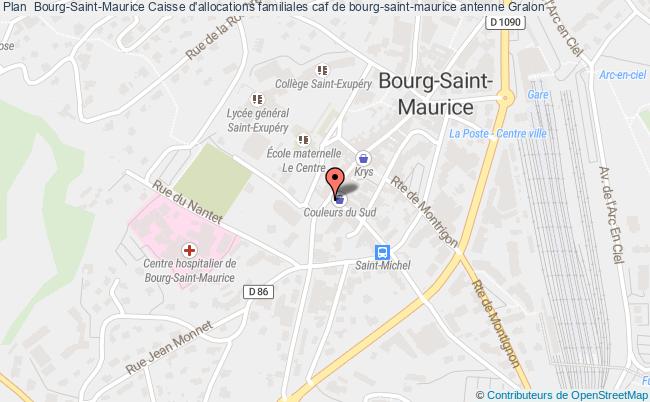 plan Caisse D'allocations Familiales Caf De Bourg-saint-maurice Antenne BOURG SAINT MAURICE