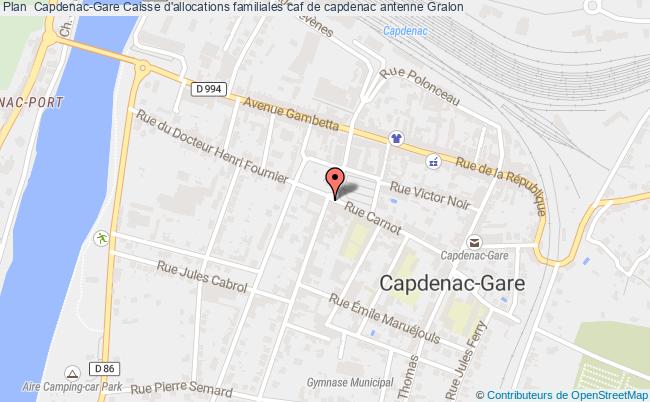 plan Caisse D'allocations Familiales Caf De Capdenac Antenne CAPDENAC GARE