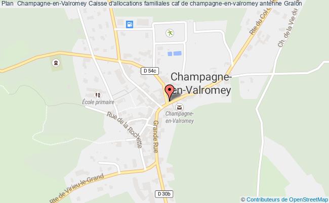 plan Caisse D'allocations Familiales Caf De Champagne-en-valromey Antenne CHAMPAGNE EN VALROMEY