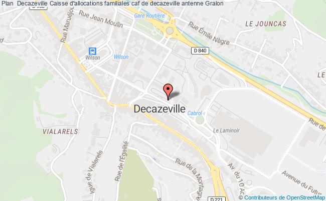 plan Caisse D'allocations Familiales Caf De Decazeville Antenne DECAZEVILLE