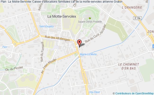 plan Caisse D'allocations Familiales Caf De La Motte-servolex Antenne LA MOTTE SERVOLEX