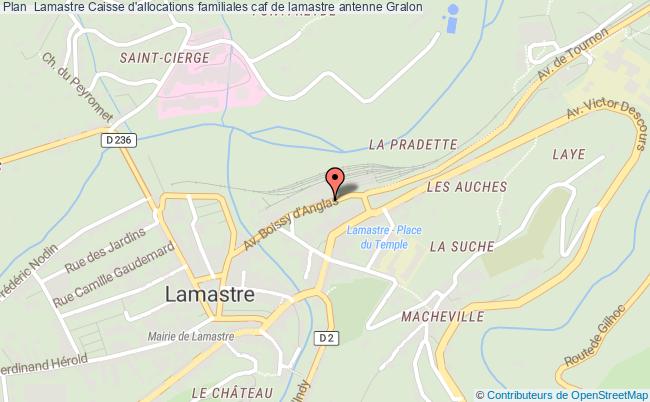 plan Caisse D'allocations Familiales Caf De Lamastre Antenne LAMASTRE
