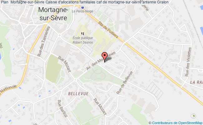 plan Caisse D'allocations Familiales Caf De Mortagne-sur-sèvre Antenne MORTAGNE SUR SEVRE