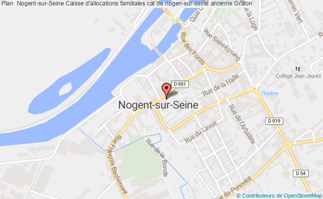 plan Caisse D'allocations Familiales Caf De Nogen-sur-seine Antenne NOGENT SUR SEINE