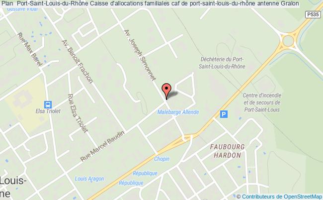 plan Caisse D'allocations Familiales Caf De Port-saint-louis-du-rhône Antenne PORT SAINT LOUIS DU RHONE