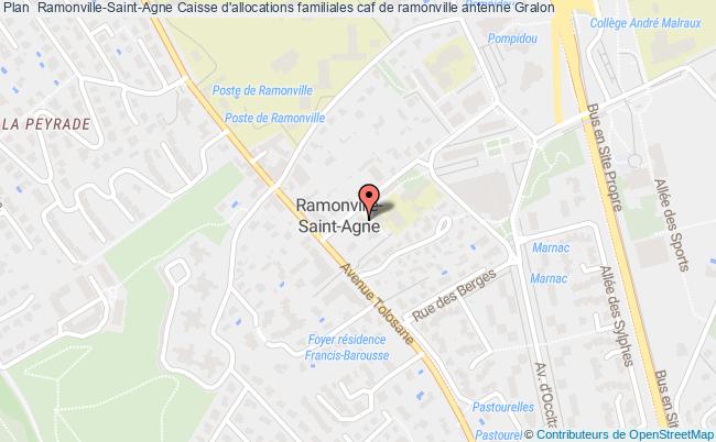 plan Caisse D'allocations Familiales Caf De Ramonville Antenne RAMONVILLE SAINT AGNE
