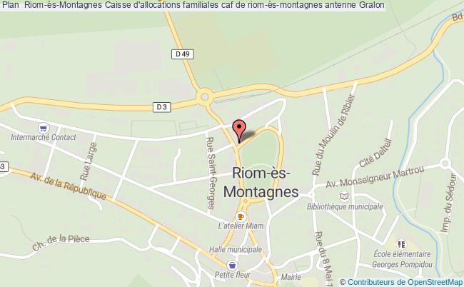 plan Caisse D'allocations Familiales Caf De Riom-ès-montagnes Antenne Riom-ès-Montagnes
