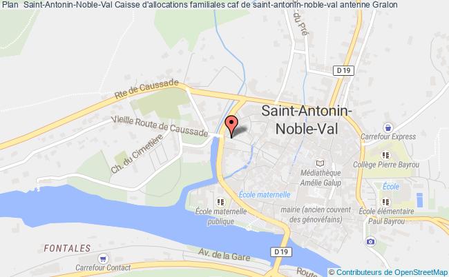 plan Caisse D'allocations Familiales Caf De Saint-antonin-noble-val Antenne SAINT ANTONIN NOBLE VAL