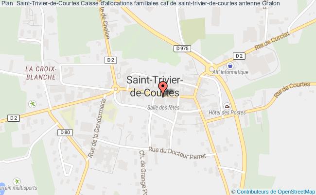 plan Caisse D'allocations Familiales Caf De Saint-trivier-de-courtes Antenne ST TRIVIER DE COURTES