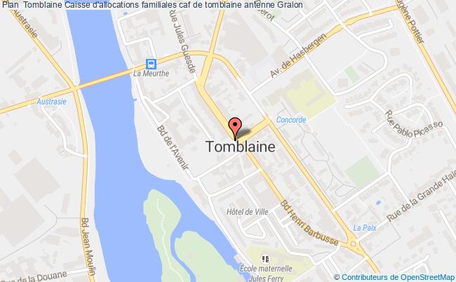 plan Caisse D'allocations Familiales Caf De Tomblaine Antenne TOMBLAINE