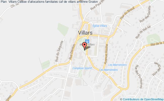 plan Caisse D'allocations Familiales Caf De Villars Antenne VILLARS