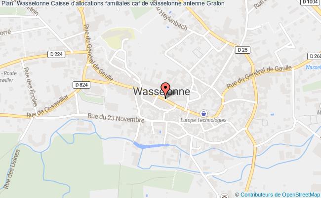 plan Caisse D'allocations Familiales Caf De Wasselonne Antenne WASSELONNE