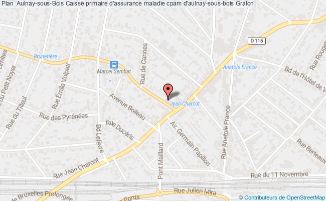 plan Caisse Primaire D'assurance Maladie Cpam D'aulnay-sous-bois AULNAY SOUS BOIS CEDEX