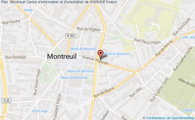 plan Centre D'information Et D'orientation De Montreuil MONTREUIL