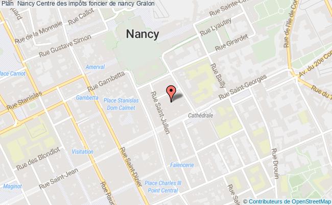plan Centre Des Impôts Foncier De Nancy NANCY CEDEX