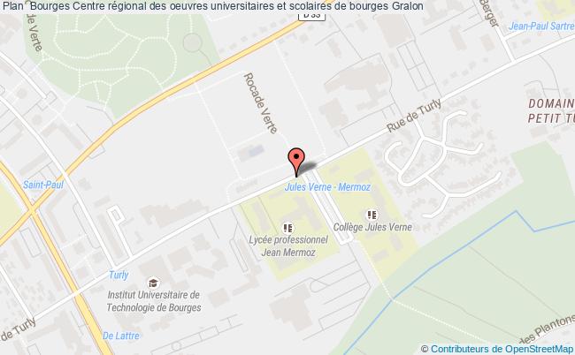 plan Centre Régional Des Oeuvres Universitaires Et Scolaires De Bourges BOURGES