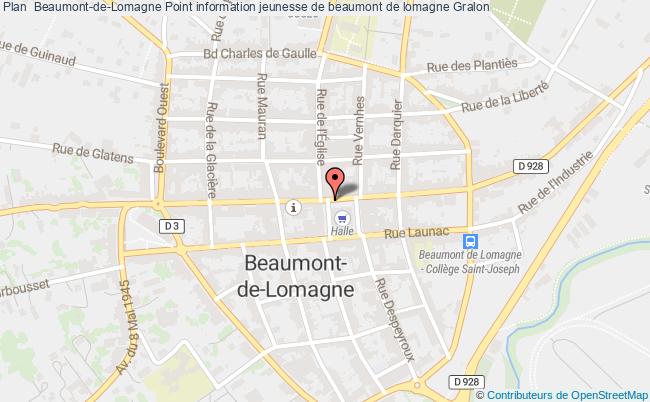 plan Point Information Jeunesse De Beaumont De Lomagne BEAUMONT DE LOMAGNE