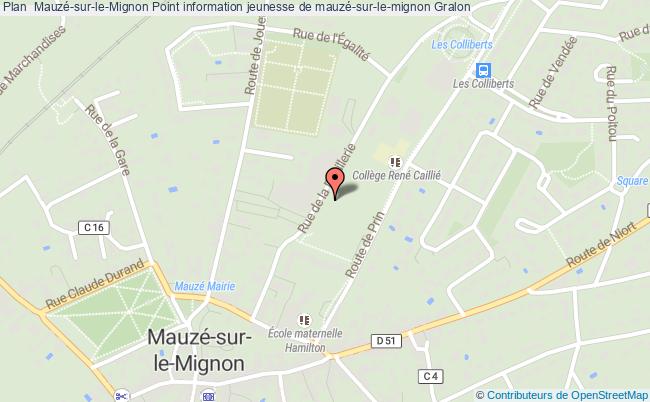 plan Point Information Jeunesse De Mauzé-sur-le-mignon MAUZE SUR LE MIGNON