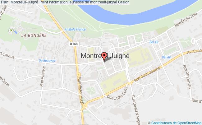 plan Point Information Jeunesse De Montreuil-juigné MONTREUIL JUIGNE