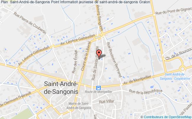 plan Point Information Jeunesse De Saint-andré-de-sangonis ST ANDRE DE SANGONIS