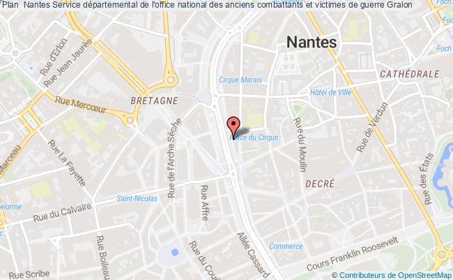 plan Service Départemental De L'office National Des Anciens Combattants Et Victimes De Guerre NANTES