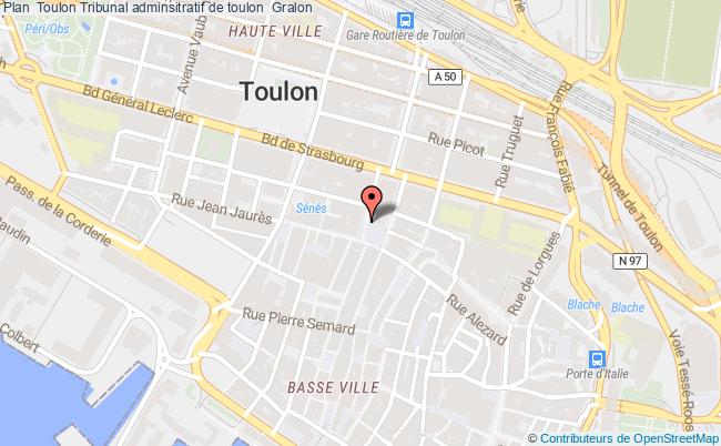 plan Tribunal Adminsitratif De Toulon  Toulon Cedex 9