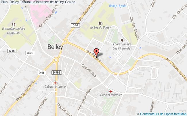 plan Tribunal D'instance De Belley BELLEY CEDEX