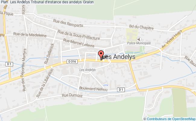 plan Tribunal D'instance Des Andelys LES ANDELYS CEDEX